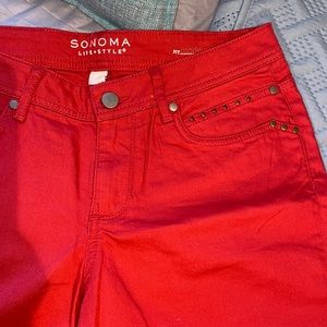 Sonoma modern fit studded pocket shorts reddish Orange size 8